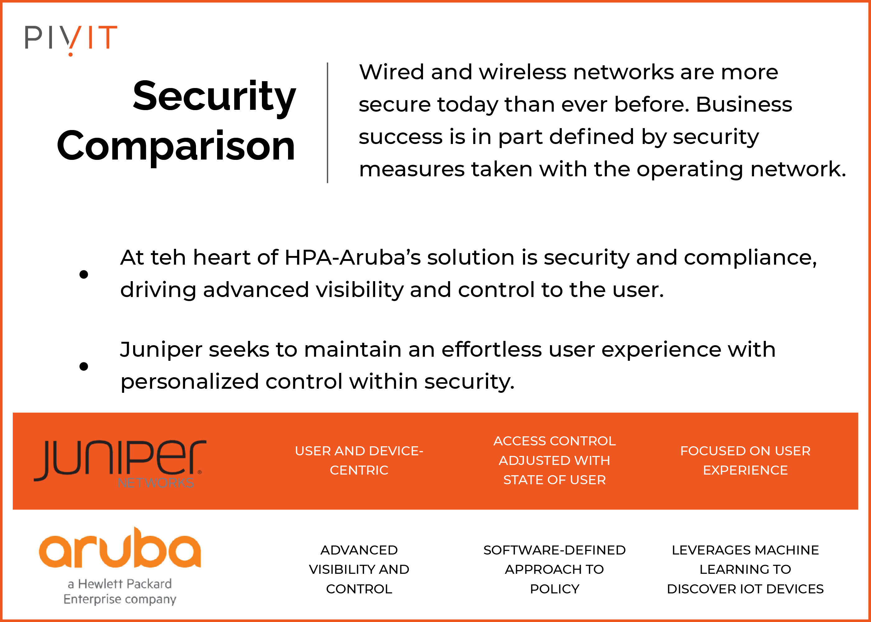 Security Appliance Comparison, Juniper vs. Aruba