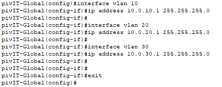 Create SVI in the switch