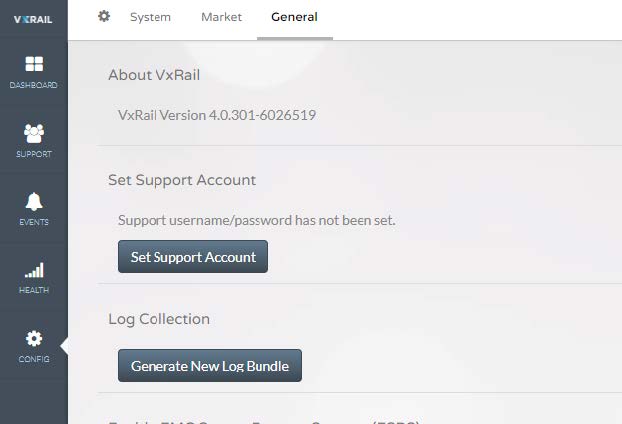 vxrail manager administrator account screen