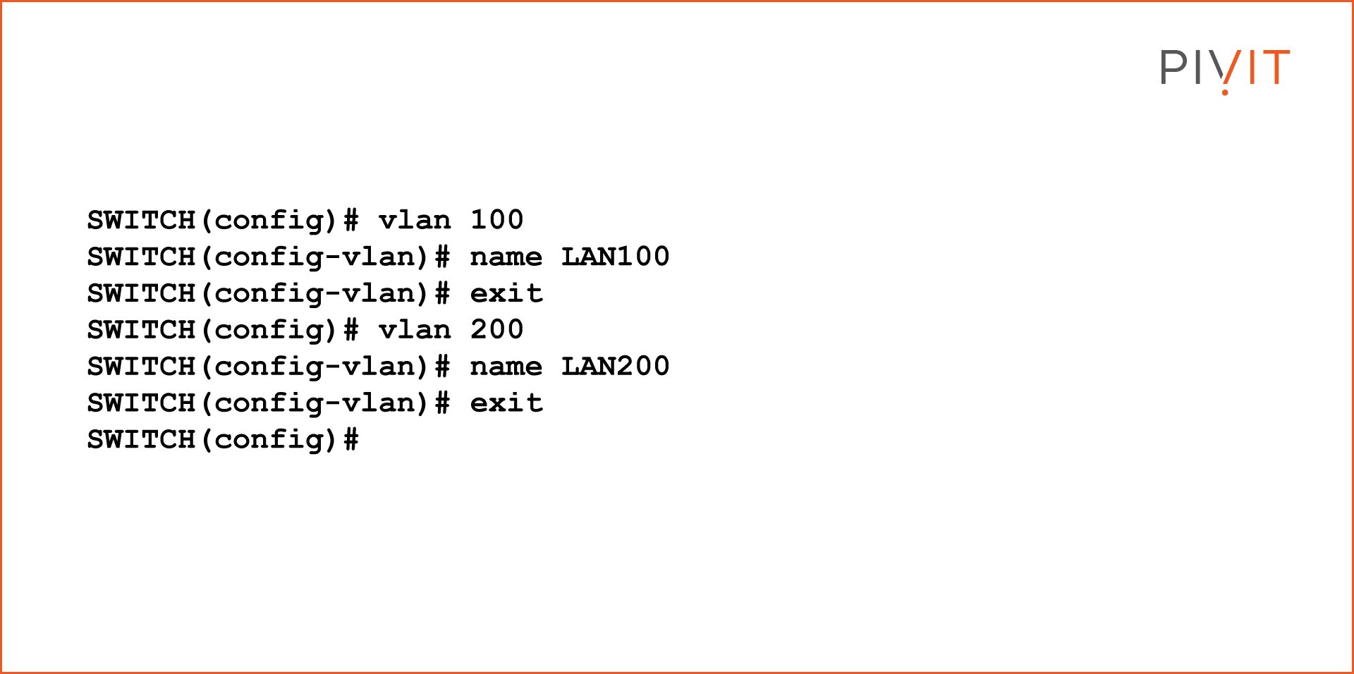 VLAN Configuration commands