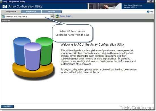 How to Generate an Array Diagnostics Report for an HPE device using ACU