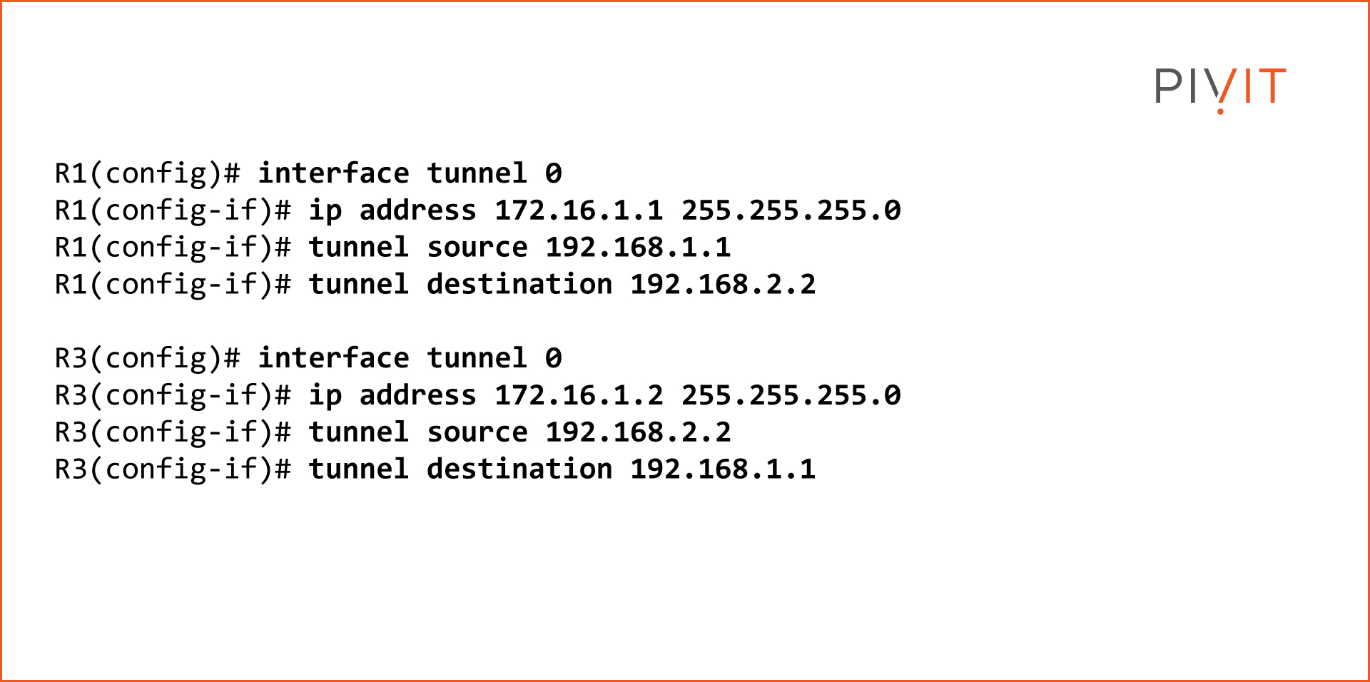 GRE tunnel router configuration commands