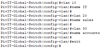 create vlan in the switch
