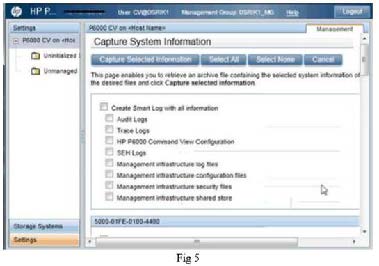 eva capture system information screen