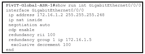 lan facing asr 1 configuration commands at pivit global