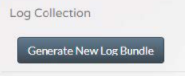 log collection generate new log bundle button