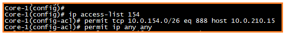 configuration command to support 888 port from pivit global