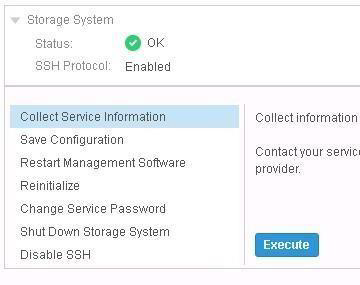 select collect service information and click execute in step two of log collection guide